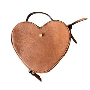 LC Lauren Conrad Heart-Shaped Brown Mini Bag